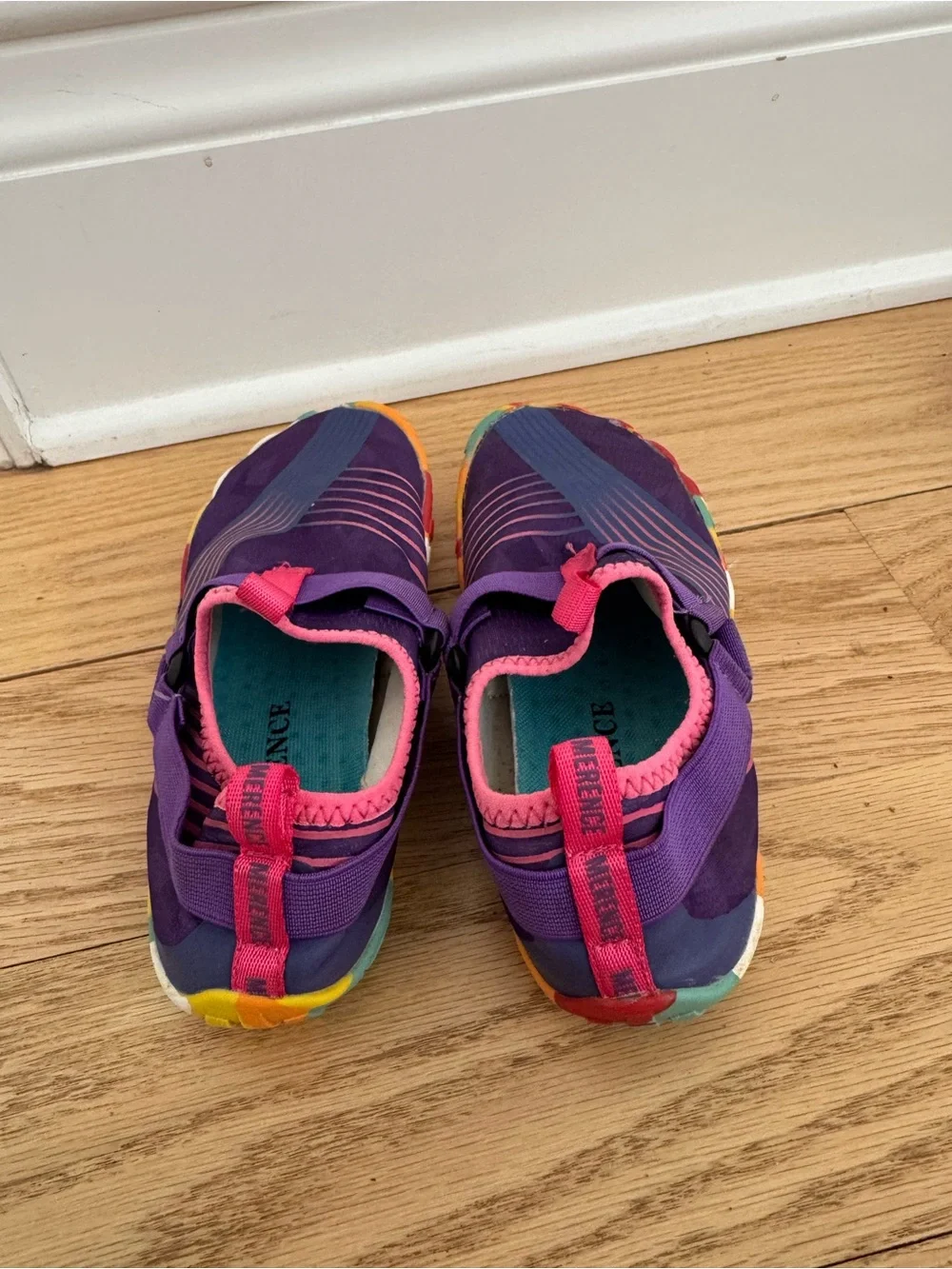 Kids Purple Water Shoes with Pink Accents